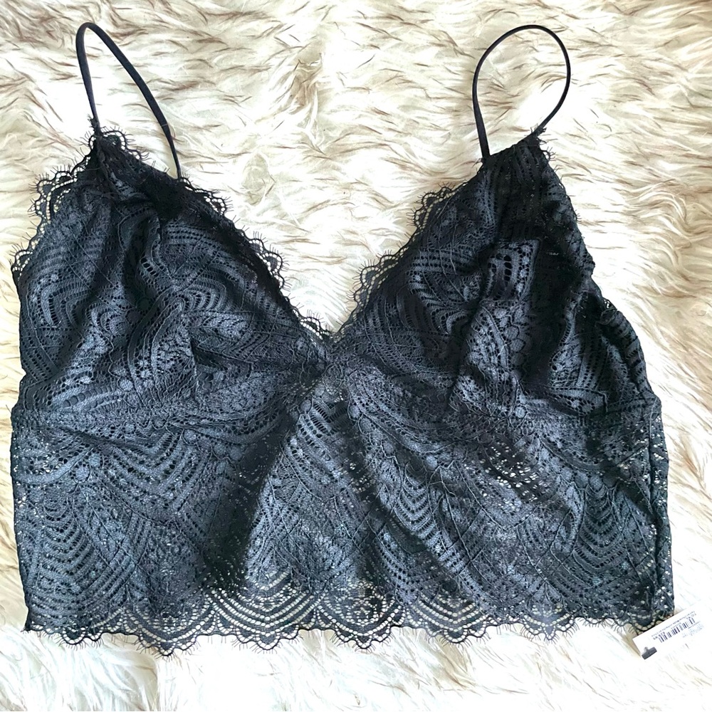 BNWT Dynamite black lace bralette, Size XL